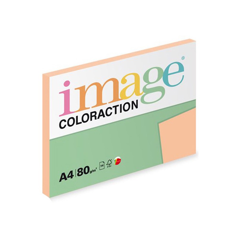 Xerografický papír Coloraction, Savana, A4, 80 g/m2, světle oranžový, 100 listů, vhodný pro inkoustový tisk
