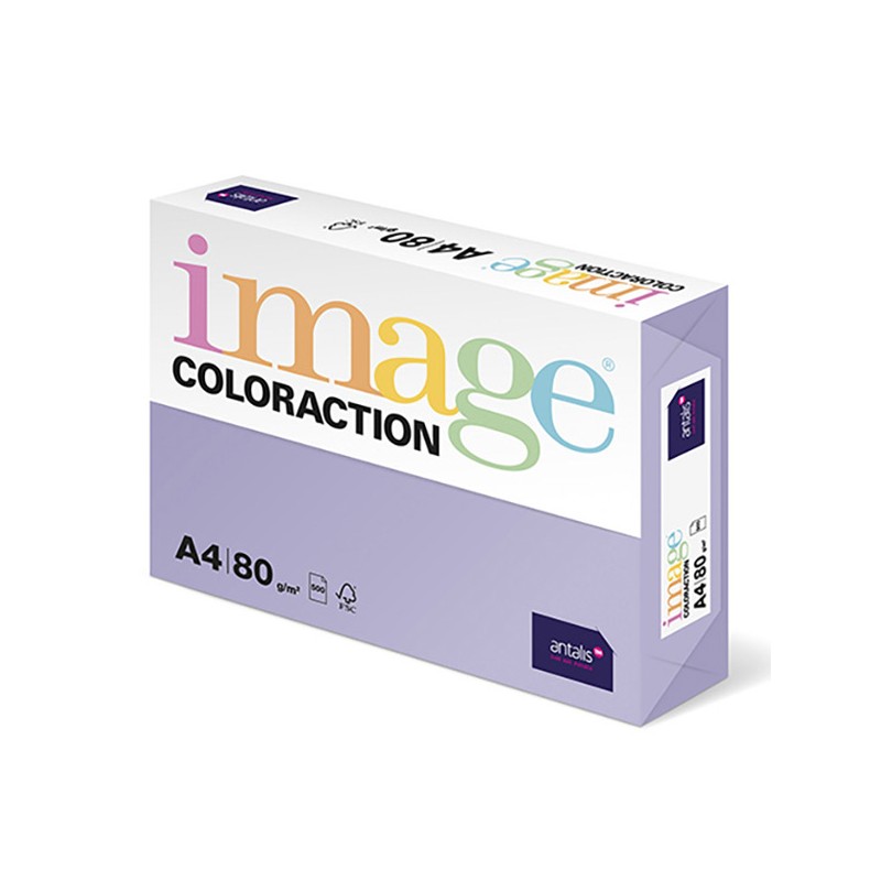 Xerografický papír Coloraction, Tundra, A4, 80 g/m2, světle fialový, 500 listů, vhodný pro inkoustový tisk