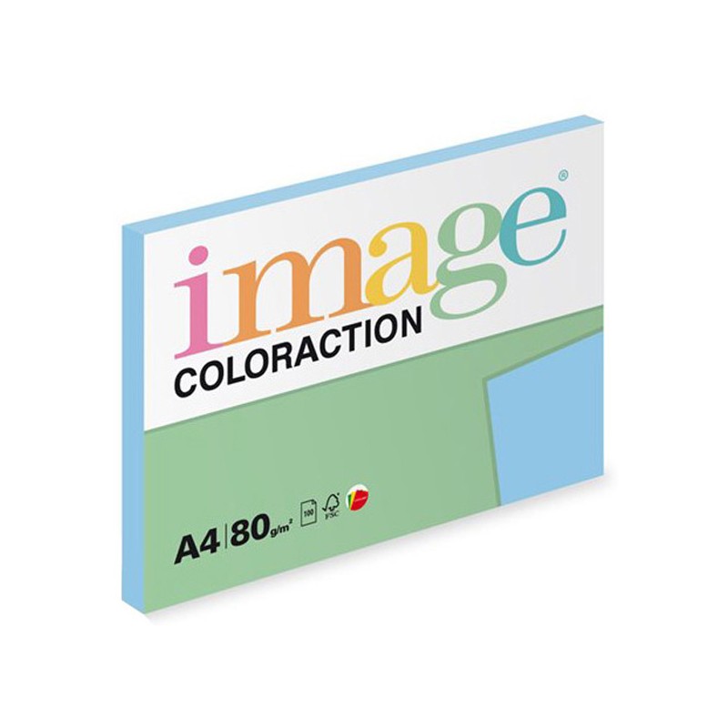 Xerografický papír Coloraction, Iceberg, A4, 80 g/m2, ledově modrý, 100 listů, vhodný pro inkoustový tisk