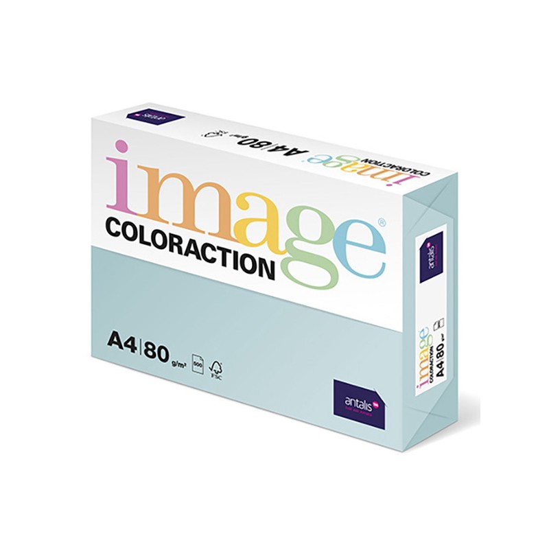 Xerografický papír Coloraction, Lagoon, A4, 80 g/m2, světle modrý, 500 listů, vhodný pro inkoustový tisk