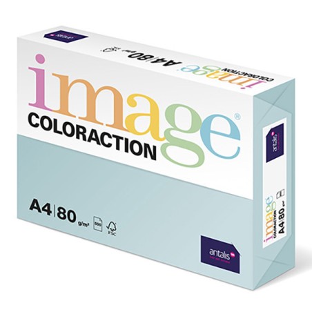 Xerografický papír Coloraction, Lagoon, A4, 80 g/m2, světle modrý, 500 listů, vhodný pro inkoustový tisk