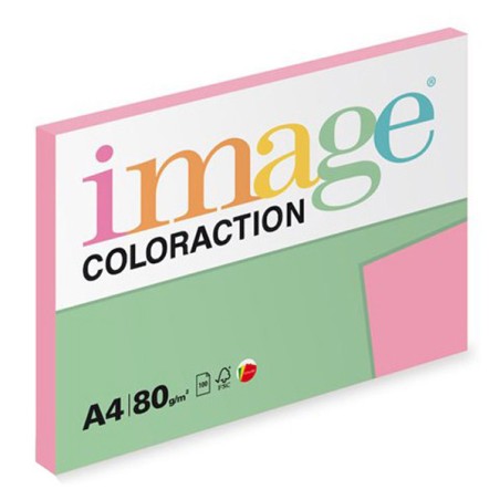 Xerografický papír Coloraction, Coral, A4, 80 g/m2, středně růžový, 100 listů, vhodný pro inkoustový tisk
