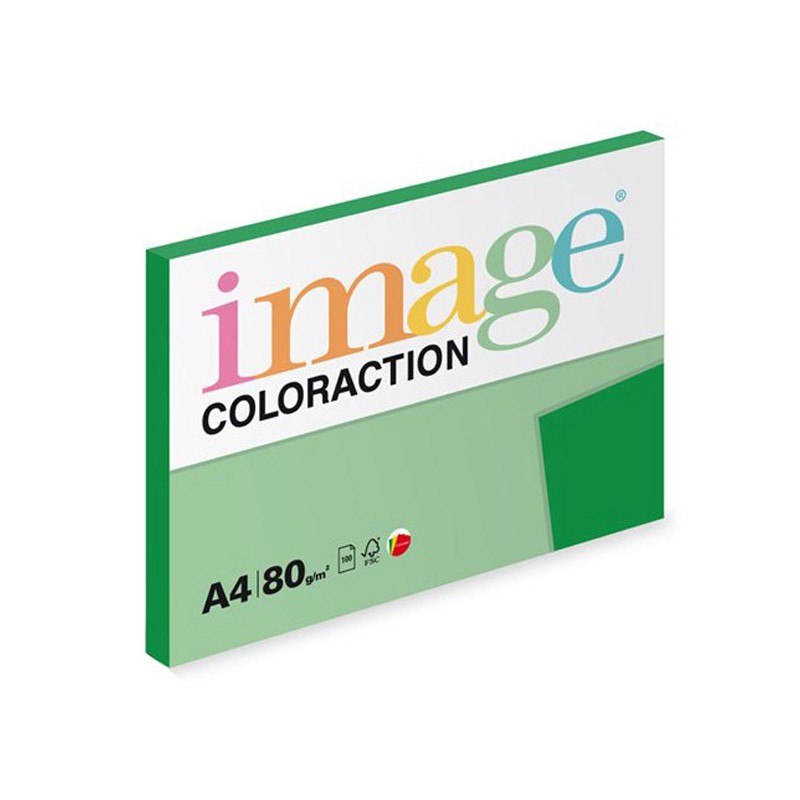 Xerografický papír Coloraction, Dublin, A4, 80 g/m2, tmavě zelený, 100 listů, vhodný pro inkoustový tisk