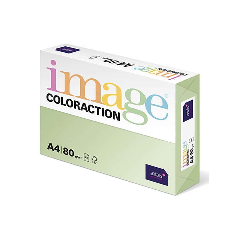 Xerografický papír Coloraction, Jungle, A4, 80 g/m2, světle zelený, 500 listů, vhodný pro inkoustový tisk