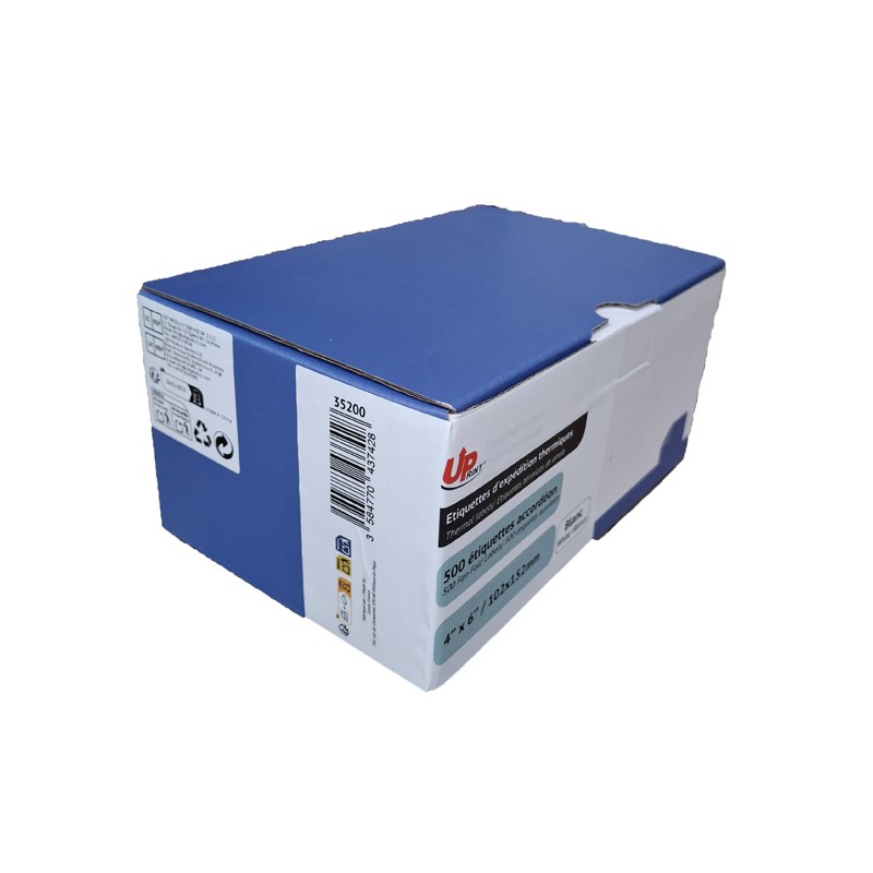 Neutre etikety 102mmx152mm, white, 500 etiket, 35200, pro tiskárnu PL70E/PL80E