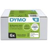 Dymo papírové štítky 57mm x 32mm, bílé, multifunkční, snímatelné, 6 x 1000 ks, 2093094, 6 rolí v balení, cena za balení