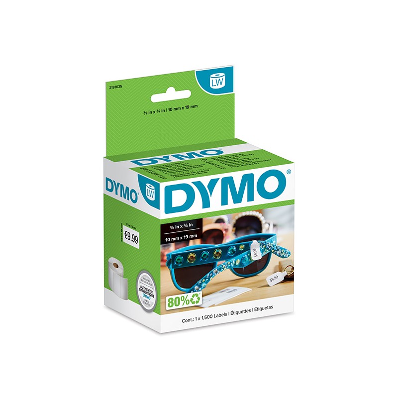 Dymo papírové štítky 54mm x 11mm, bílé, na šperky, 1500 ks, 2191635