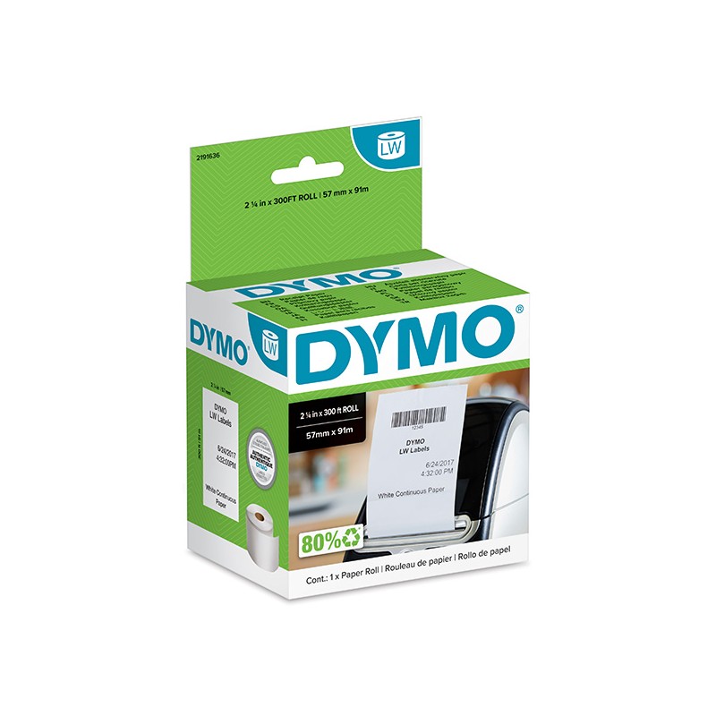 Dymo papírová role 57mm x 91m, bílá, na účtenky, 2191636