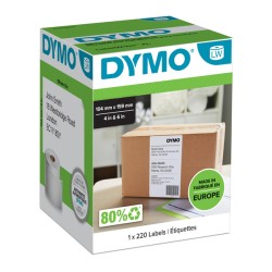 Dymo papírové štítky 159mm x 104mm, bílé, velké, 220 ks, S0904980
