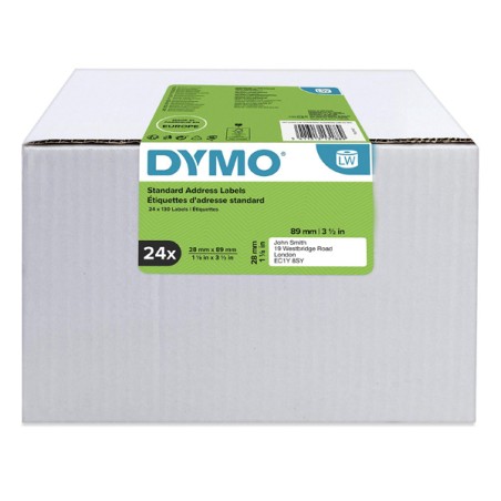 Dymo papírové štítky 89mm x 28mm, bílé, adresní, 24 x 130 ks, S0722360