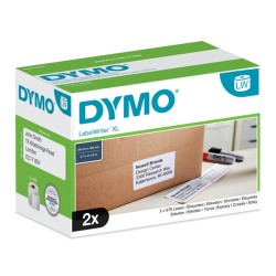 Dymo papírové štítky 102mm x 59mm, bílé, velké, vysokokapacitní, přepravní, 2X575 ks, S0947420