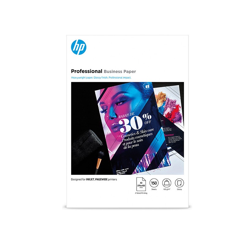 HP PRO BIZ FSC, 7MV84A, papír, lesklý, bílý, A3, 180 g/m2, 150 ks, nespecifikováno