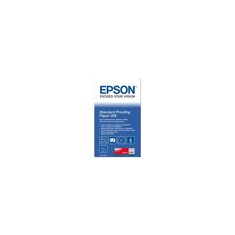 Epson 1118/50/Standard Proofing Paper Roll, 44", C13S045009, 205 g/m2, papír, 1118mmx50m, bílý, pro inkoustové tiskárny, role