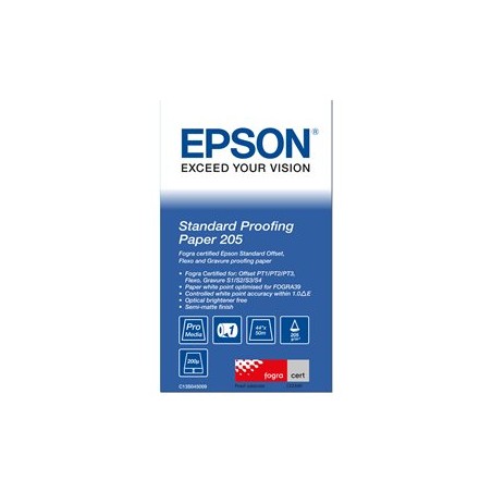 Epson 1118/50/Standard Proofing Paper Roll, 44", C13S045009, 205 g/m2, papír, 1118mmx50m, bílý, pro inkoustové tiskárny, role