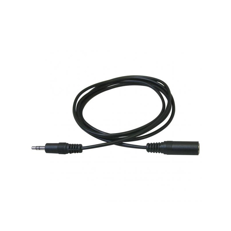 Prodlužovací audio kabel Jack (3.5mm) samec - Jack (3.5mm) samice, 3m, černá