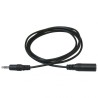 Prodlužovací audio kabel Jack (3.5mm) samec - Jack (3.5mm) samice, 3m, černá