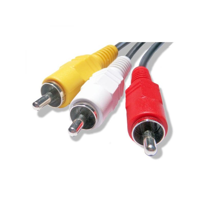 Video kabel 3x CINCH samec - 3x CINCH samec, 2m, černá