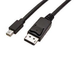 Video kabel mini DisplayPort samec - DisplayPort samec, 3m, černý, DOPRODEJ
