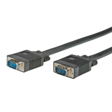 Video kabel SVGA (D-sub) samec - SVGA (D-sub) samec, 15m, zlacené konektory, stíněný, černá, DOPRODEJ