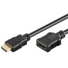 Prodlužovací video kabel HDMI samec - HDMI samice, HDMI 1.4 - High Speed with Ethernet, 5m, pozlacené konektory, černý, DOPRODEJ