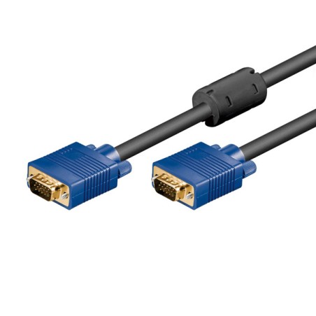 Video kabel SVGA (D-sub) samec - SVGA (D-sub) samec, 5m, pozlacené konektory, stíněný, černá, DOPRODEJ