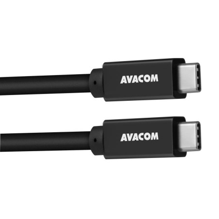 Avacom USB kabel (3.2 gen 2), USB C samec - USB C samec, 1m, Power Delivery 60W, černý, datový a nabíjecí kabel, E-Mark chip