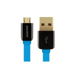 Avacom USB kabel (2.0), USB A samec - microUSB samec, 1.2m, modrý