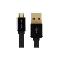 Avacom USB kabel (2.0), USB A samec - microUSB samec, 0.4m, černý