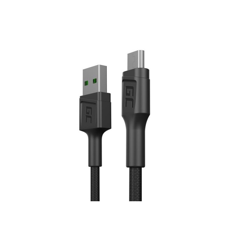 Green Cell kabel GC PowerStream USB-A - Micro USB 30 cm, rychlé nabíjení, Ultra Charge, QC 3.0