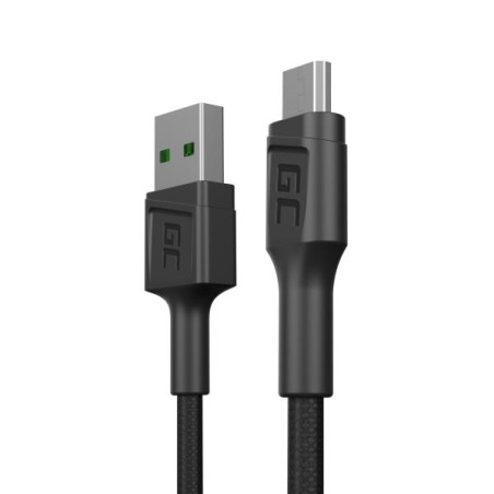 Green Cell kabel GC PowerStream USB-A - Micro USB 30 cm, rychlé nabíjení, Ultra Charge, QC 3.0