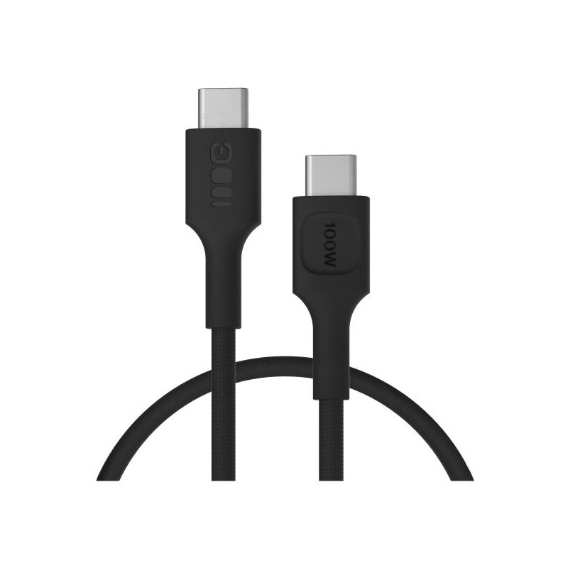 USB-C kabel 0.3m 100W Greencell PowerStream rychlý nabíjení PD Panther černá barva