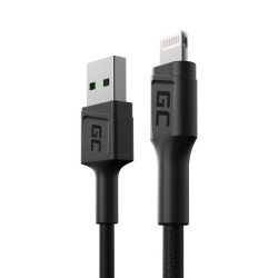 Green Cell kabel GC PowerStream USB-A - Lightning 30 cm, rychlé nabíjení Apple 2.4A