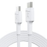 Green Cell kabel USB-C bílý, 2m PowerStream s rychlým nabíjením Power Delivery 60W, Ultra Charge, Quick Charge 3.0