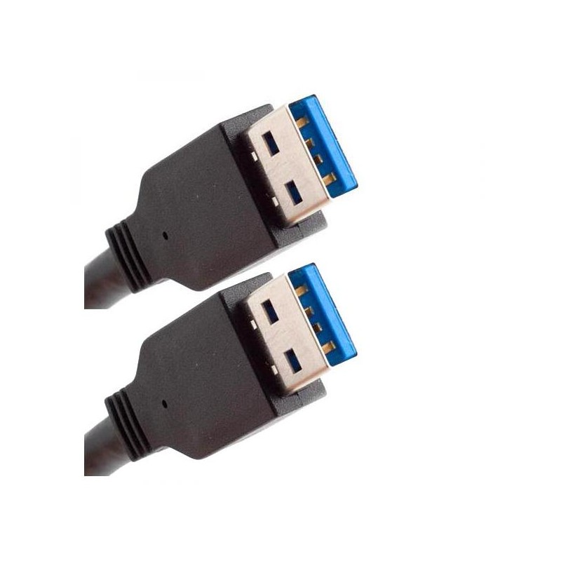 USB kabel (3.0), USB A samec - USB A samec, 1.8m, černý/bílý, DOPRODEJ