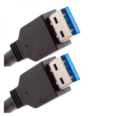 USB kabel (3.0), USB A samec - USB A samec, 1.8m, černý/bílý, DOPRODEJ