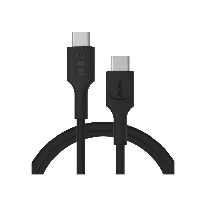 KABGC100PF120PBUSB-C kabel 1.2m 100W Greencell PowerFlex rychlý nabíjení PD Panther černá barva