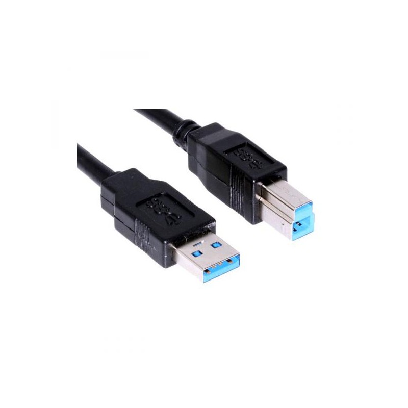 USB kabel (3.0), USB A samec - USB3.0 B samec, 1.8m, černý