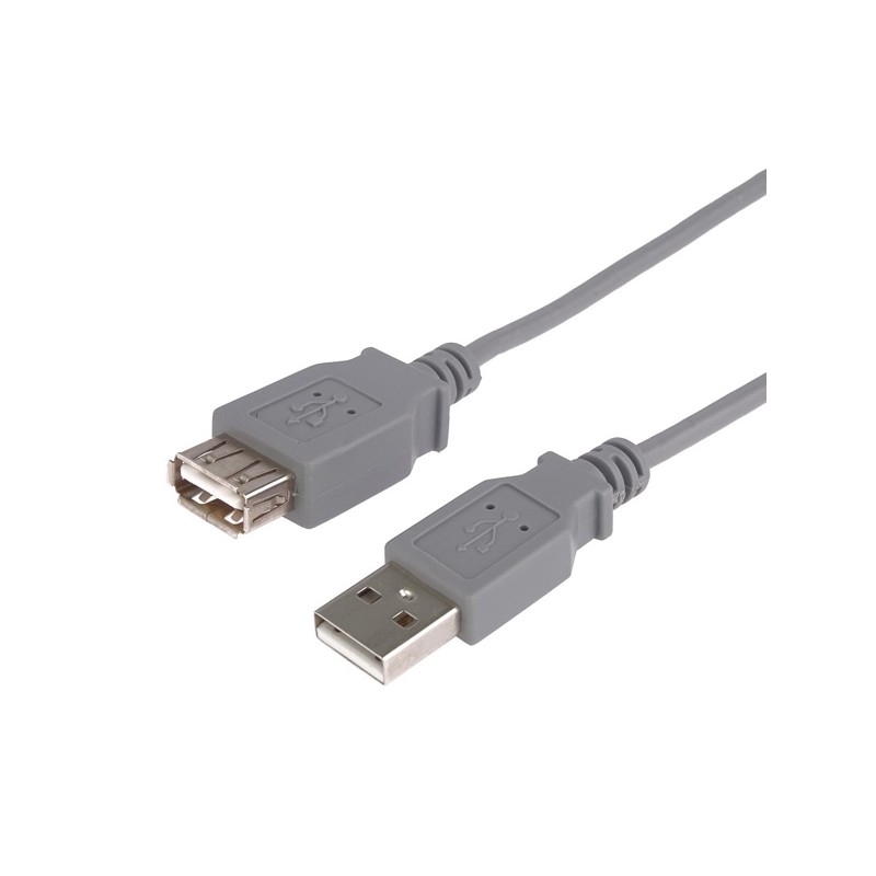 USB prodlužka (2.0), USB A samec - USB A samice, 3m, šedý, DOPRODEJ