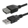 Logo USB prodlužka (2.0), USB A samec - USB A samice, 1.8m, černá, 10-pack, cena za 1 kus, DOPRODEJ