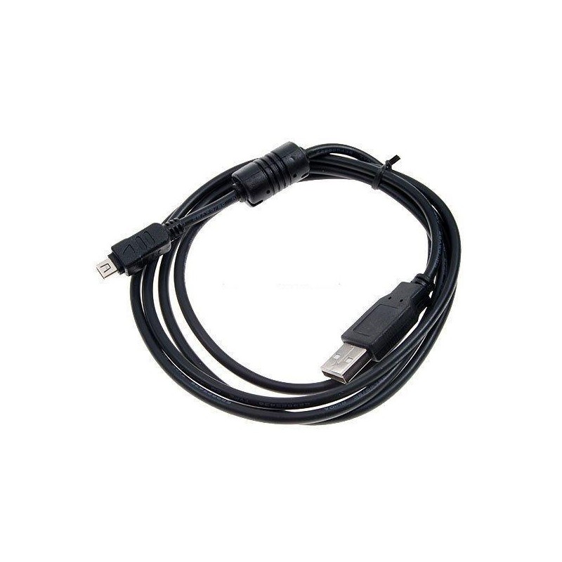 Logo USB kabel (2.0), USB A samec - 12-pin samec, 1.8m, černý, blistr, OLYMPUS, DOPRODEJ