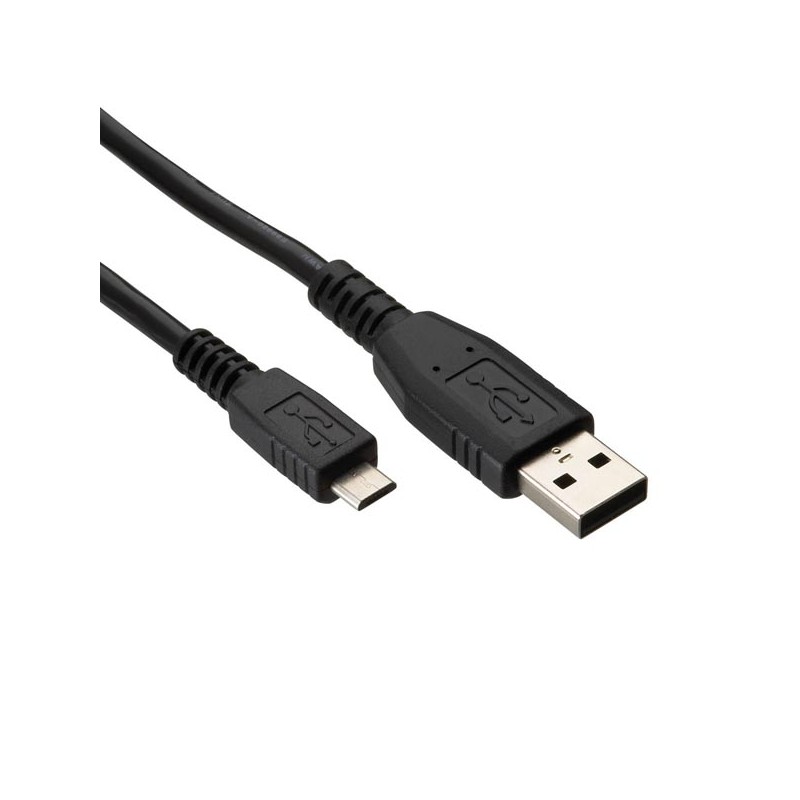Logo USB kabel (2.0), USB A samec - microUSB samec, 1.8m, černý, blistr, DOPRODEJ