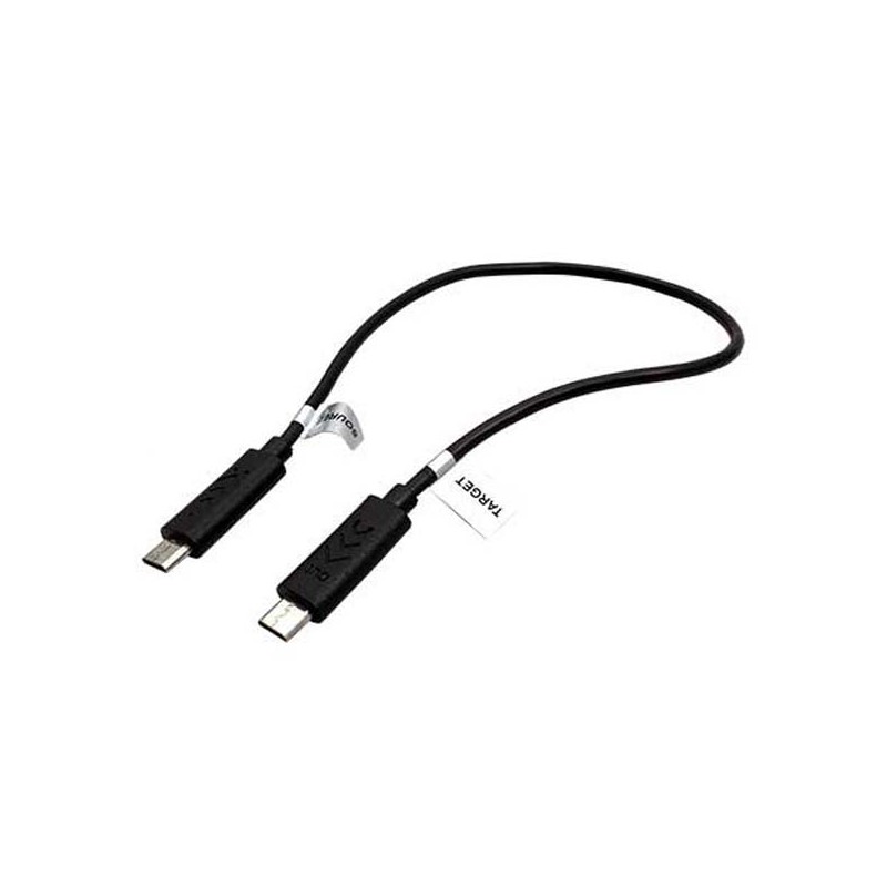 USB kabel (2.0), microUSB samec - microUSB samec, 0.3m, OTG, černý