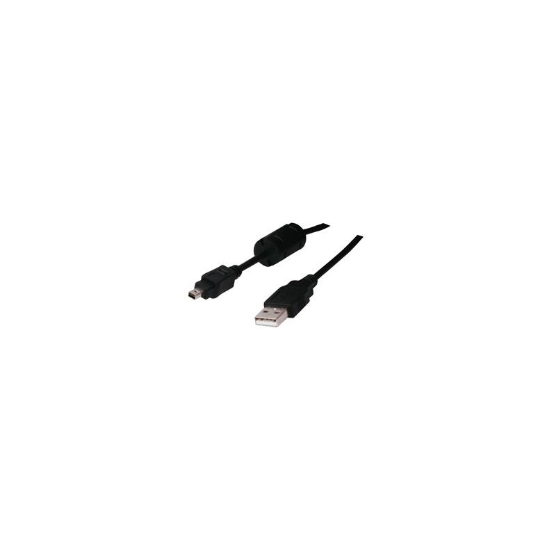 USB kabel (2.0), USB A samec - 4-pin samec, 26734, 1.8m, černý, FUJI