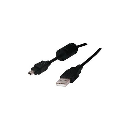 USB kabel (2.0), USB A samec - 4-pin samec, 26734, 1.8m, černý, FUJI