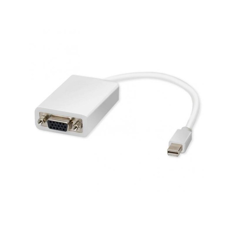 Video převodník, mini DisplayPort samec - VGA (D-sub) samice, bílá, DOPRODEJ