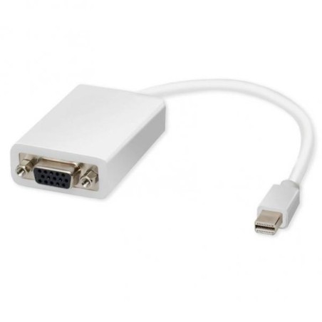 Video převodník, mini DisplayPort samec - VGA (D-sub) samice, bílá, DOPRODEJ