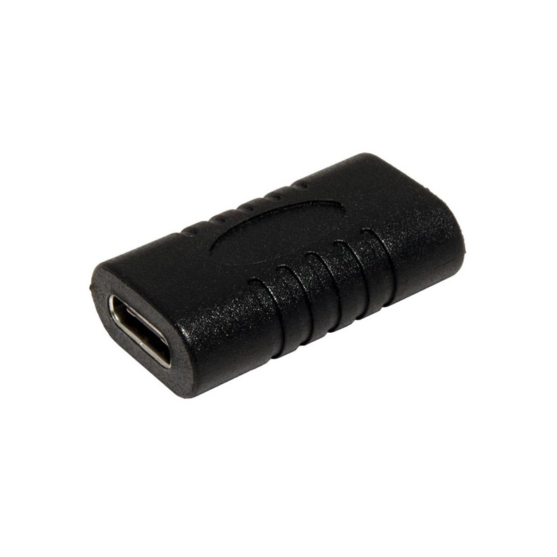 USB spojka, (3.1), USB C samice - USB C samice, černá, plastic bag
