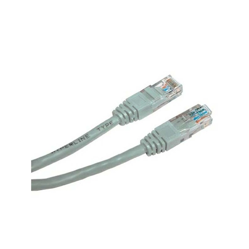 Síťový LAN kabel UTP patchcord, Cat.5e, RJ45 samec - RJ45 samec, 0.25 m, nestíněný, šedý, economy, DOPRODEJ