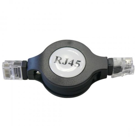 Síťový LAN kabel UTP patchcord, Cat.5e, RJ45 samec - RJ45 samec, 1.2 m, nestíněný, navíjecí, černý, Logo LOGO bag, DOPRODEJ