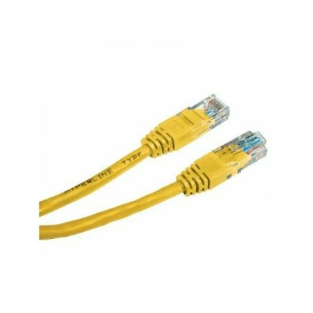Síťový LAN kabel UTP patchcord, Cat.5e, RJ45 samec - RJ45 samec, 5 m, nestíněný, žlutý, economy, DOPRODEJ